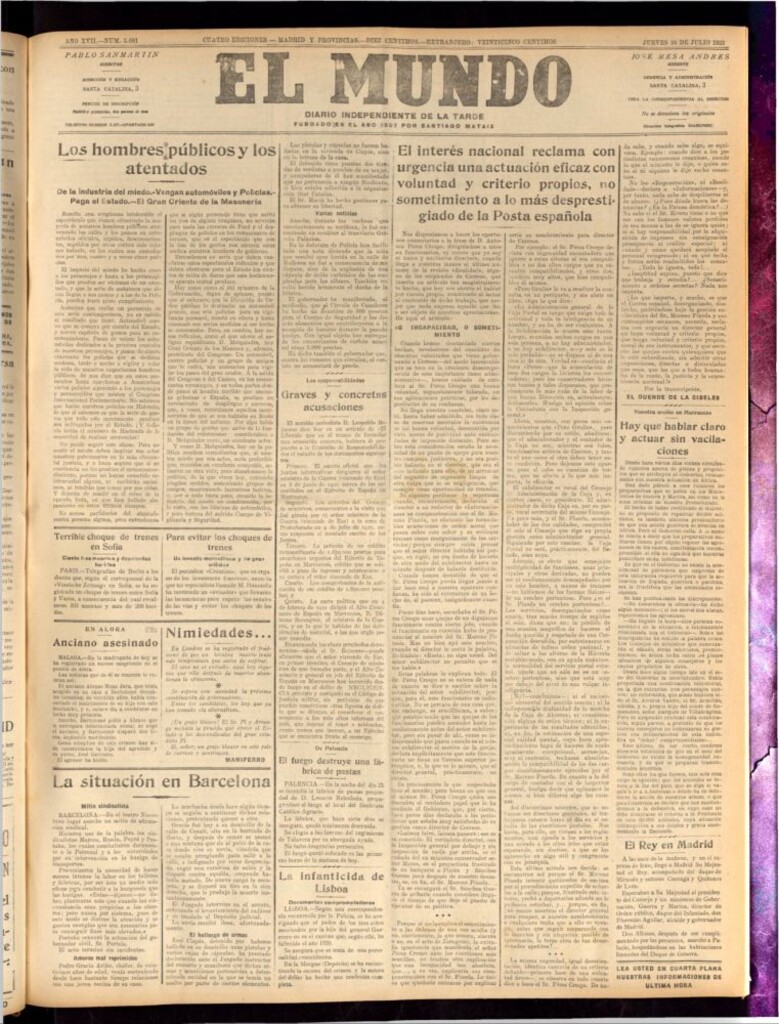 Miniatura de El Mundo del 26 de julio de 1923