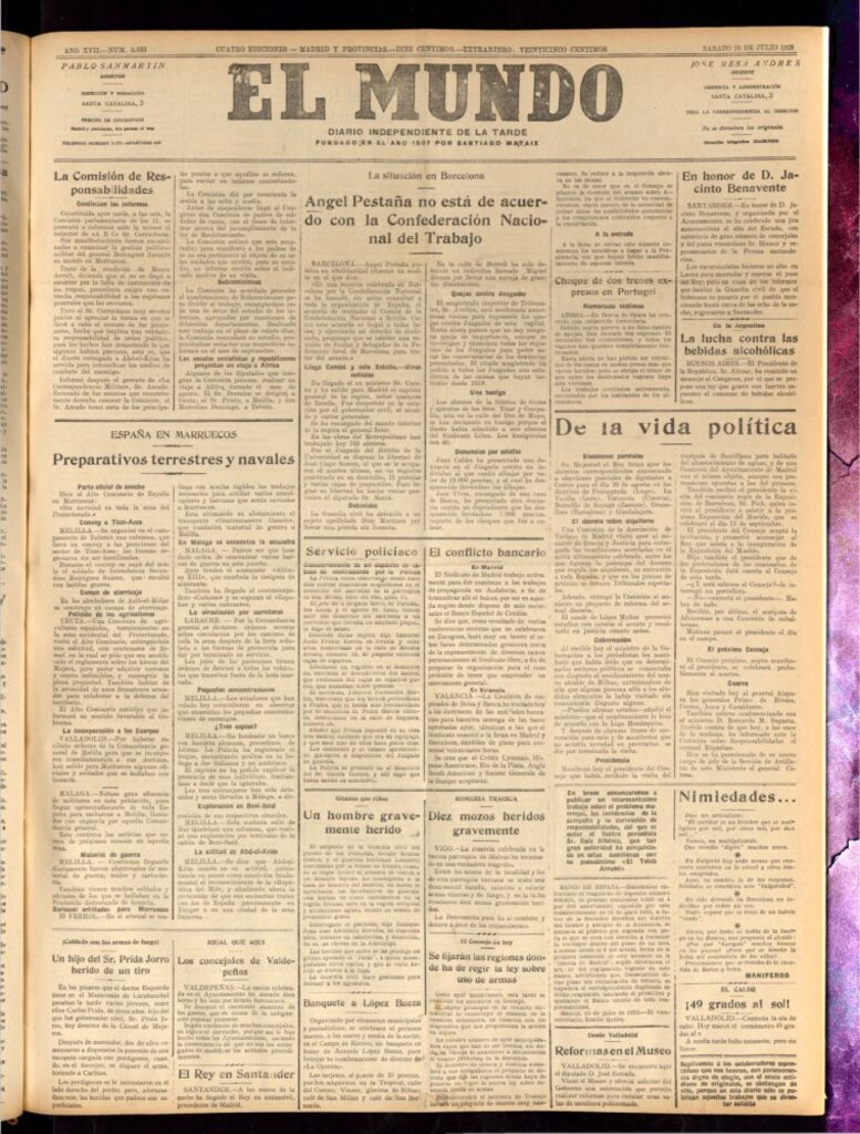 Miniatura de El Mundo del 28 de julio de 1923