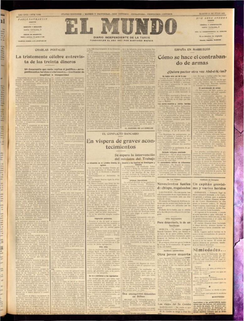 Miniatura de El Mundo del 31 de julio de 1923