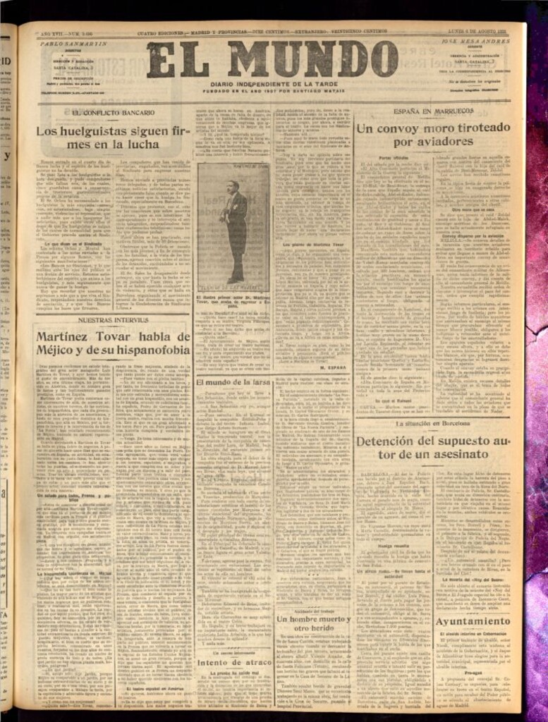 Miniatura de El Mundo del 6 de agosto de 1923