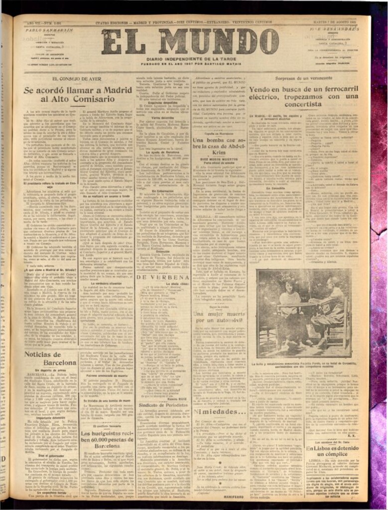 Miniatura de El Mundo del 7 de agosto de 1923