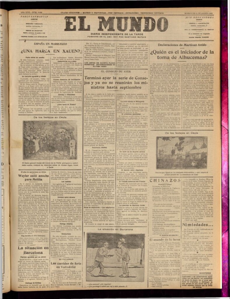 Miniatura de El Mundo del 15 de agosto de 1923