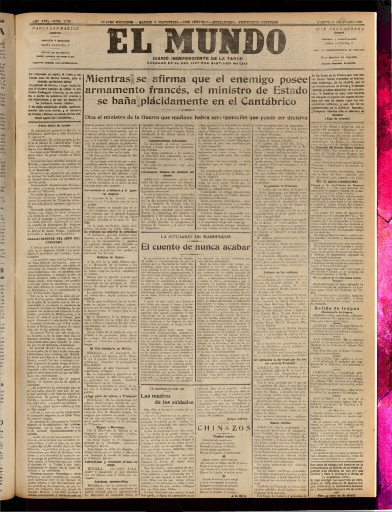 Miniatura de El Mundo del 21 de agosto de 1923