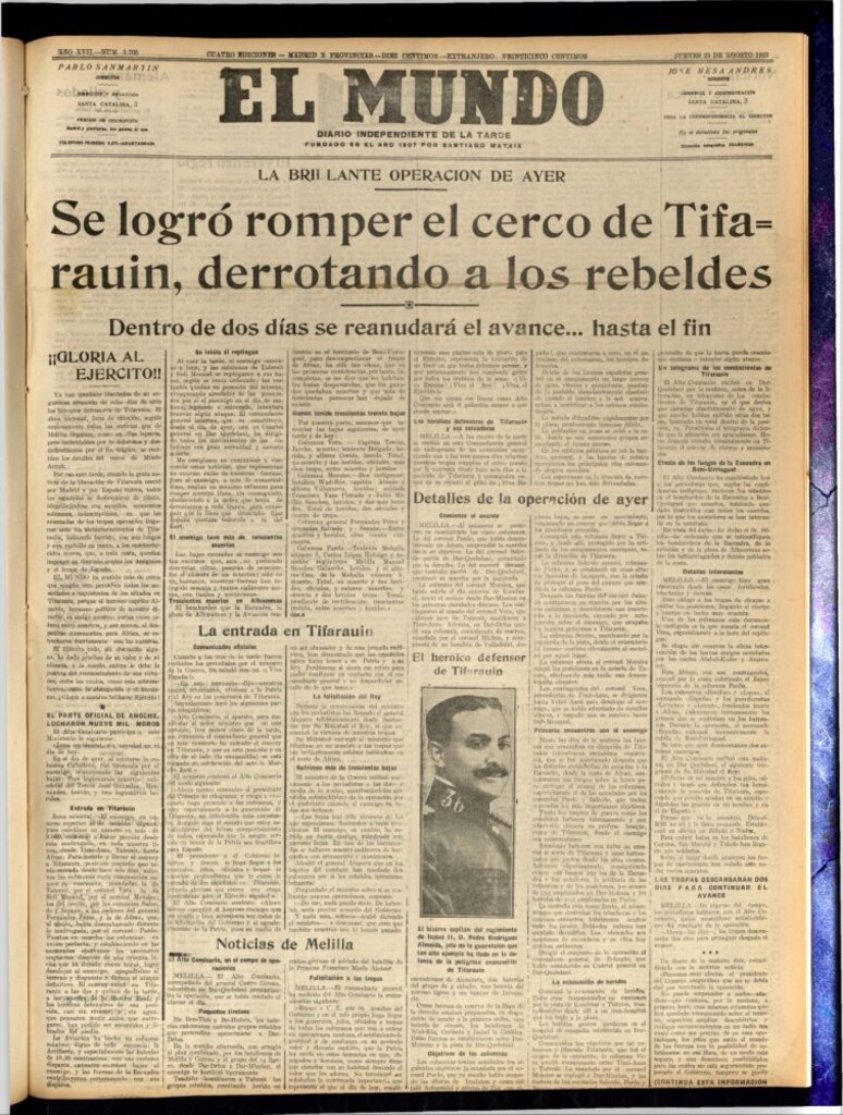Miniatura de El Mundo del 23 de agosto de 1923