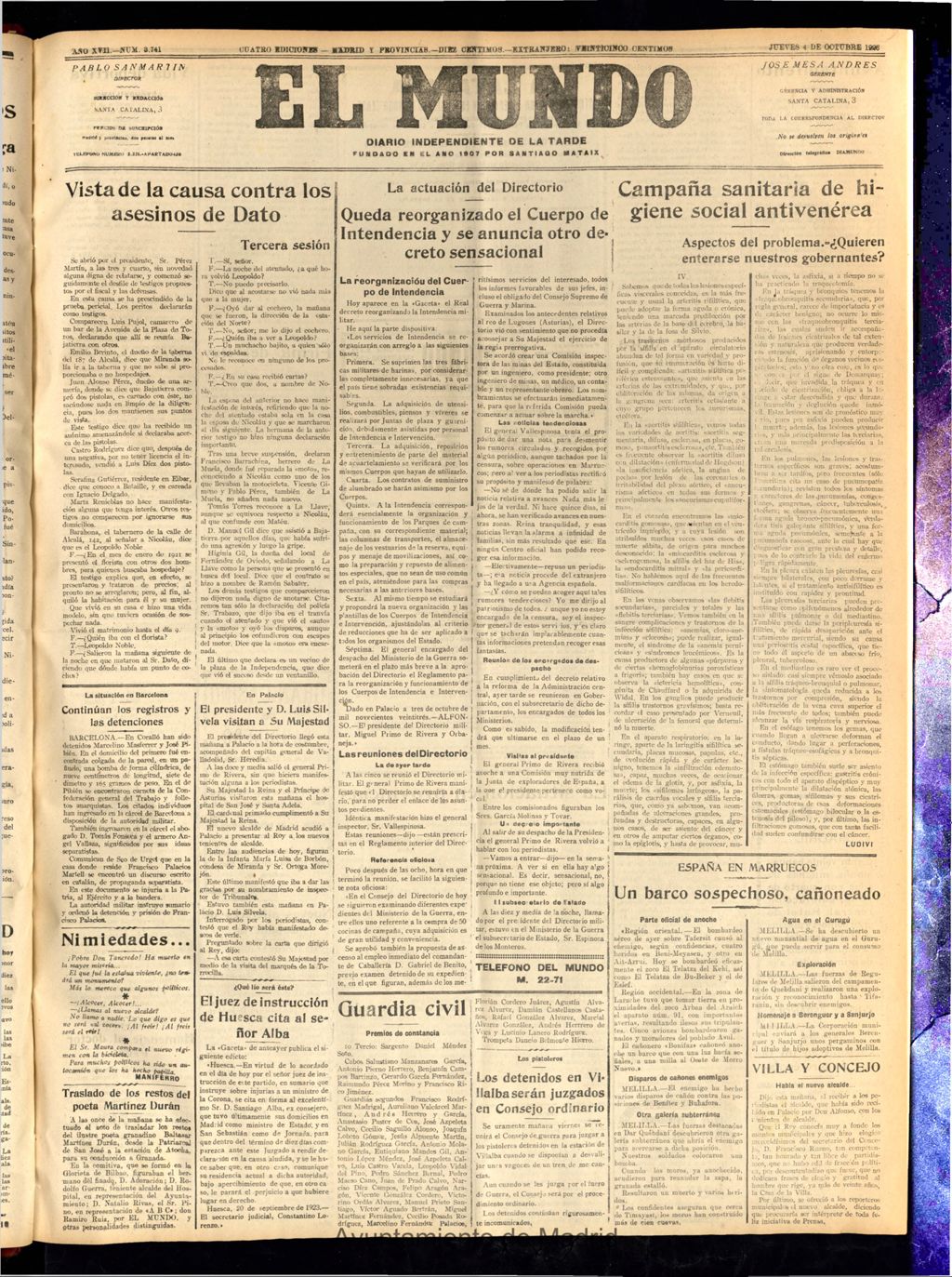 Miniatura de El Mundo del 4 de octubre de 1923