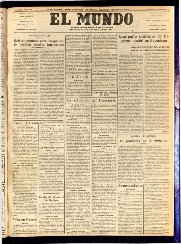 Miniatura de El Mundo del 10 de octubre de 1923
