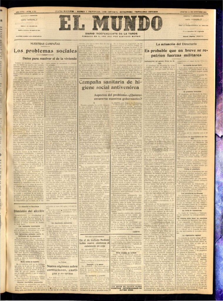 Miniatura de El Mundo del 11 de octubre de 1923