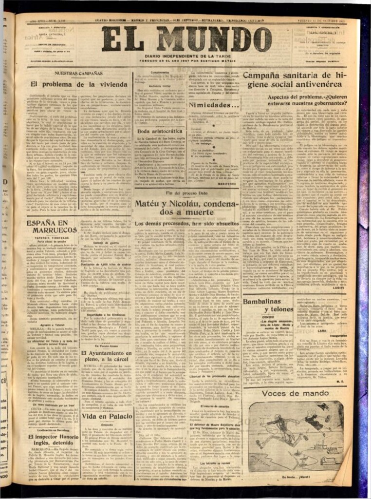 Miniatura de El Mundo del 12 de octubre de 1923