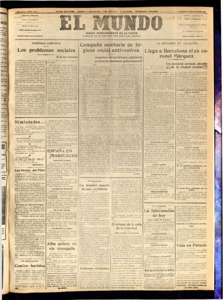 Miniatura de El Mundo del 16 de octubre de 1923