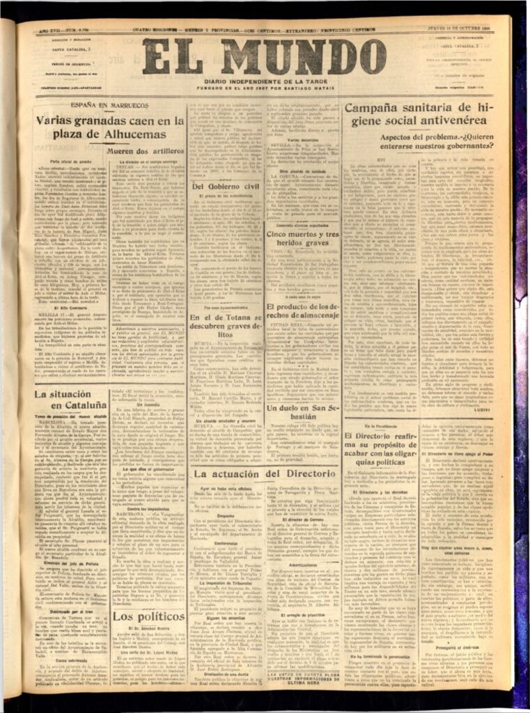 Miniatura de El Mundo del 18 de octubre de 1923