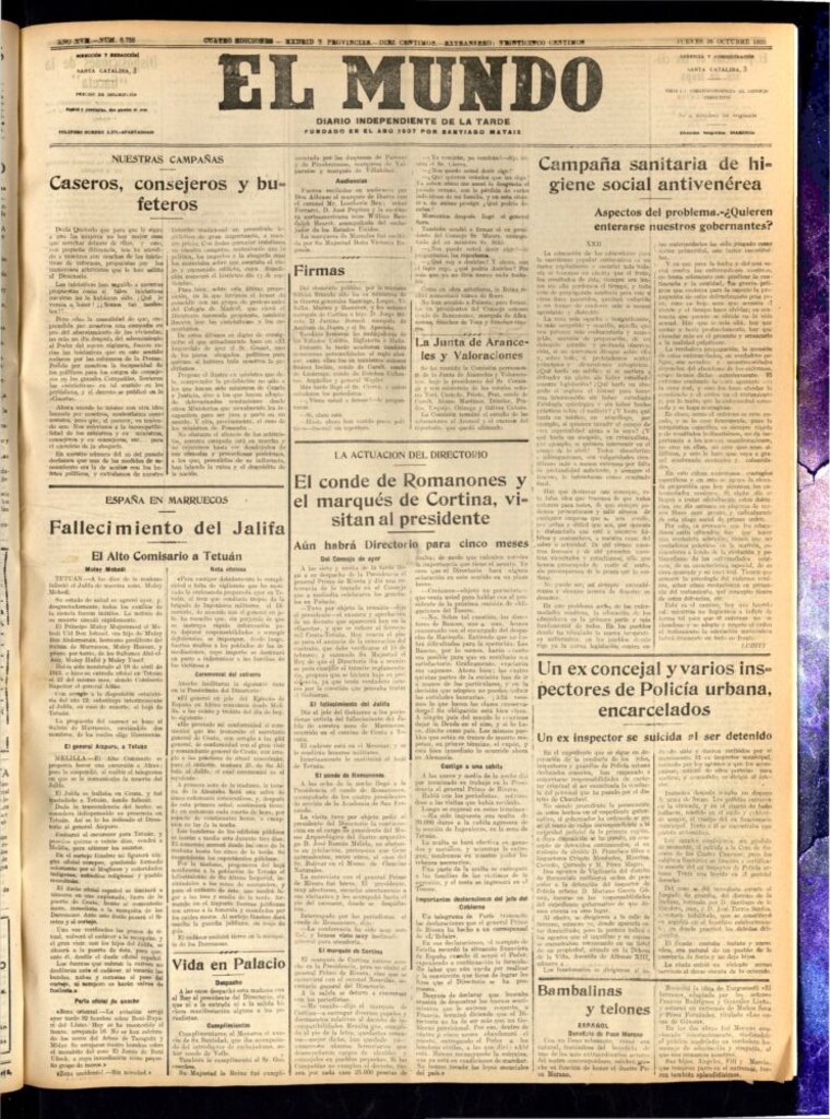 Miniatura de El Mundo del 25 de octubre de 1923