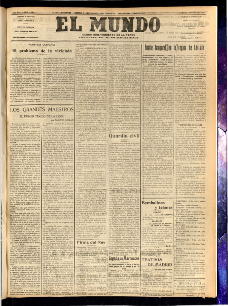 Miniatura de El Mundo del 1 de noviembre de 1923