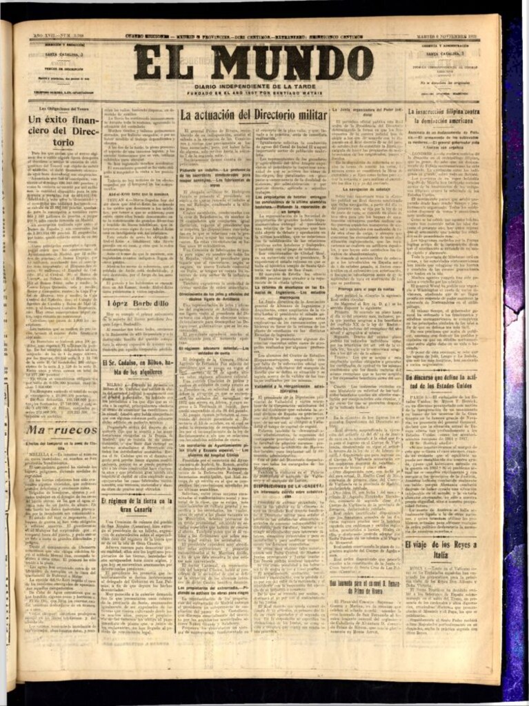Miniatura de El Mundo del 6 de noviembre de 1923