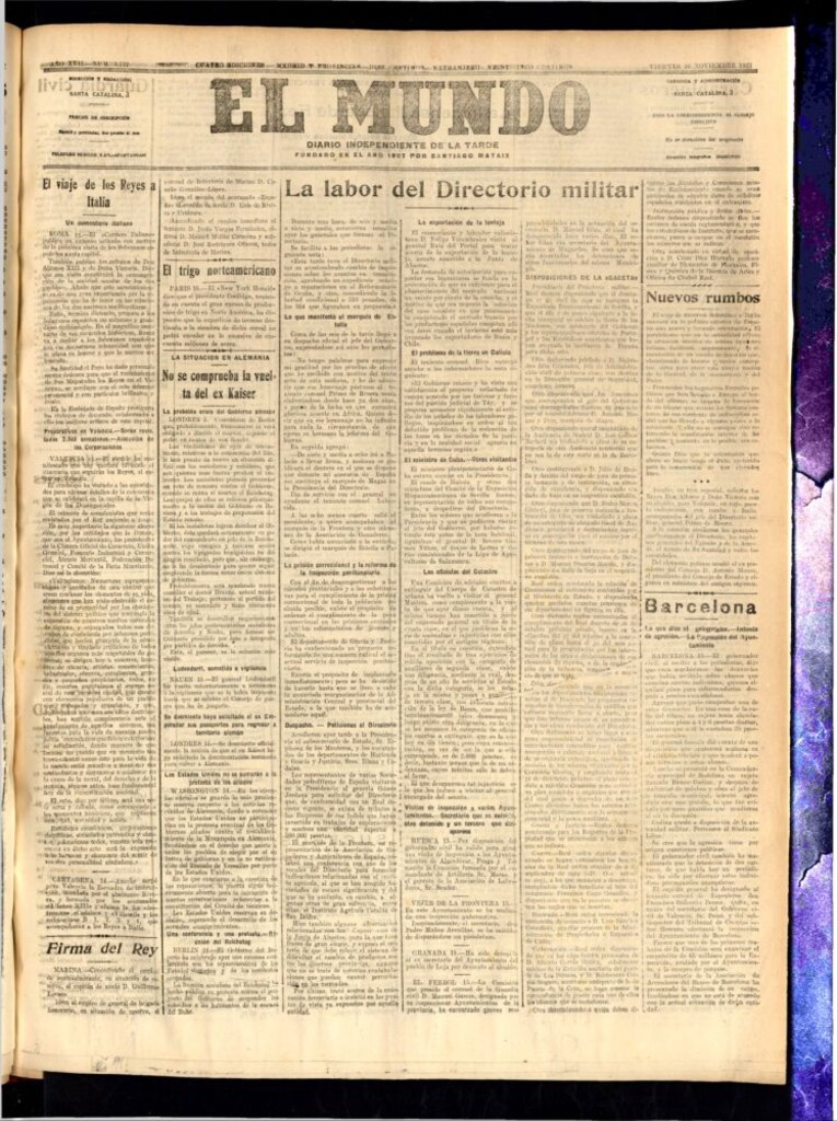 Miniatura de El Mundo del 16 de noviembre de 1923