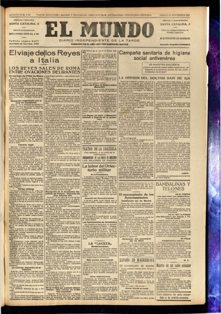 Miniatura de El Mundo del 24 de noviembre de 1923