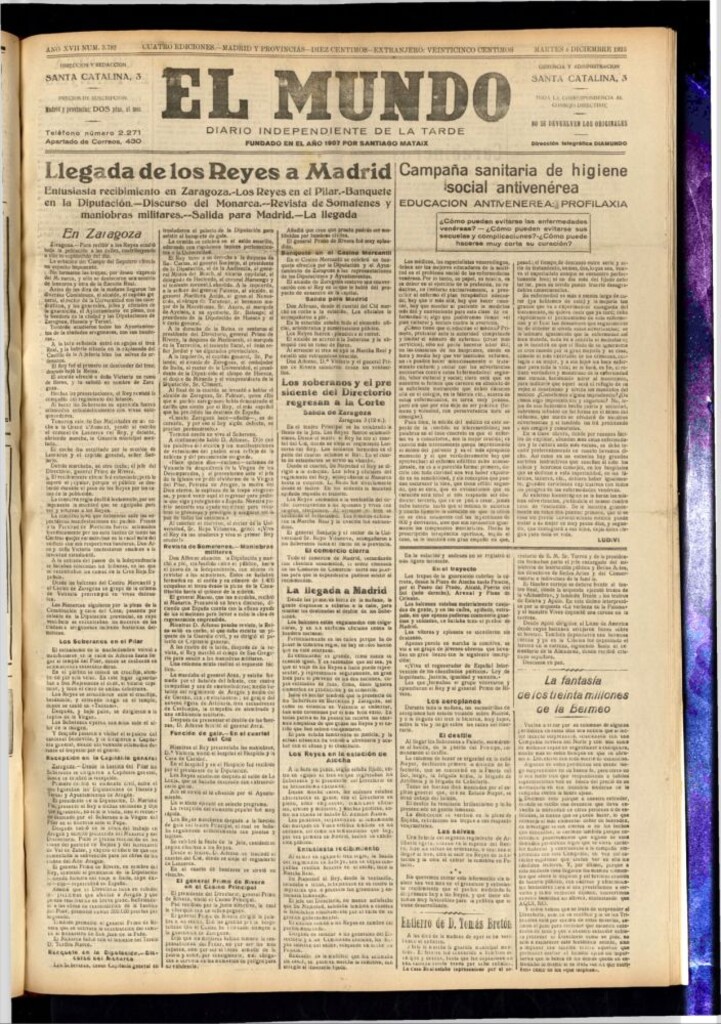 Miniatura de El Mundo del 4 de diciembre de 1923
