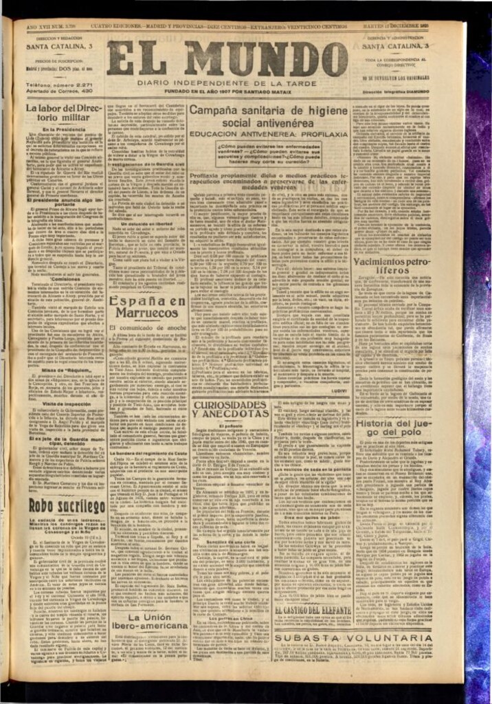 Miniatura de El Mundo del 11 de diciembre de 1923