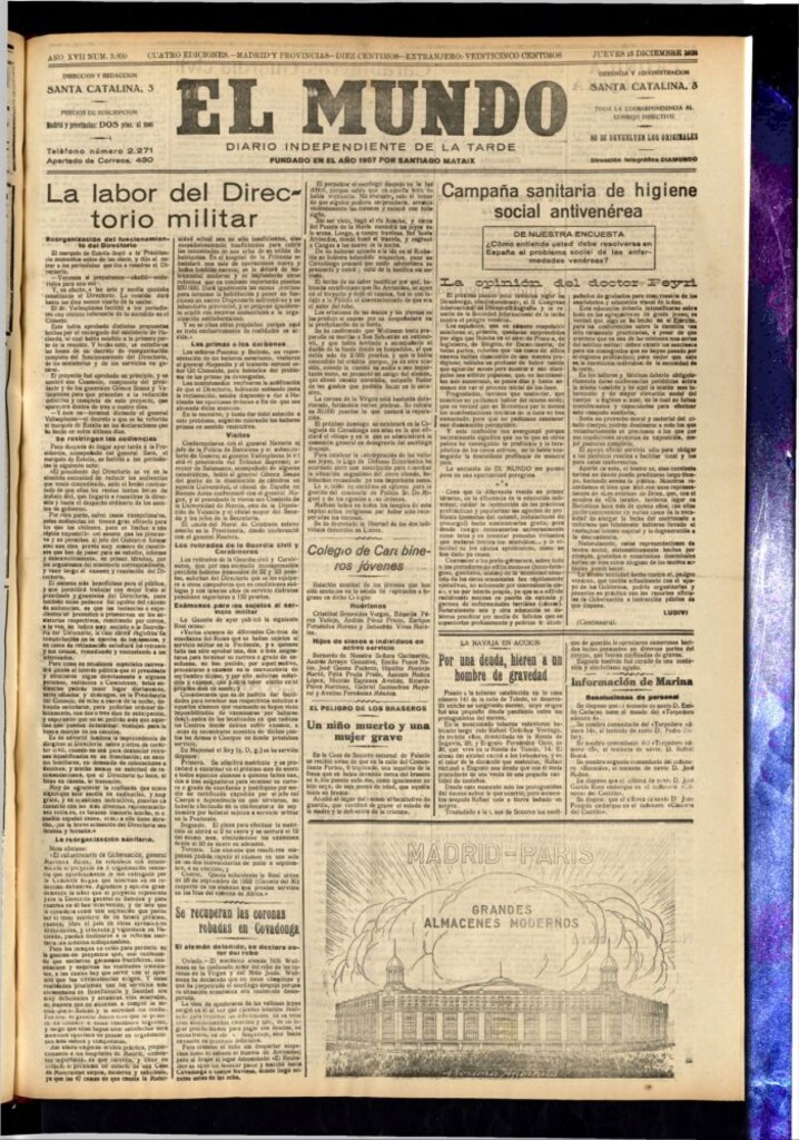 Miniatura de El Mundo del 13 de diciembre de 1923