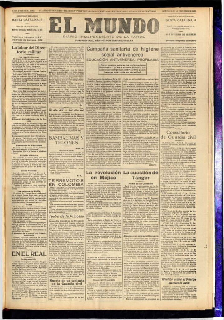 Miniatura de El Mundo del 19 de diciembre de 1923