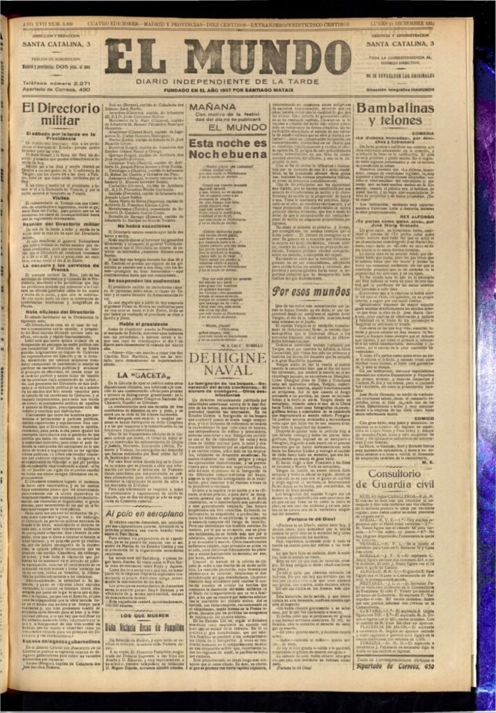 Miniatura de El Mundo del 24 de diciembre de 1923