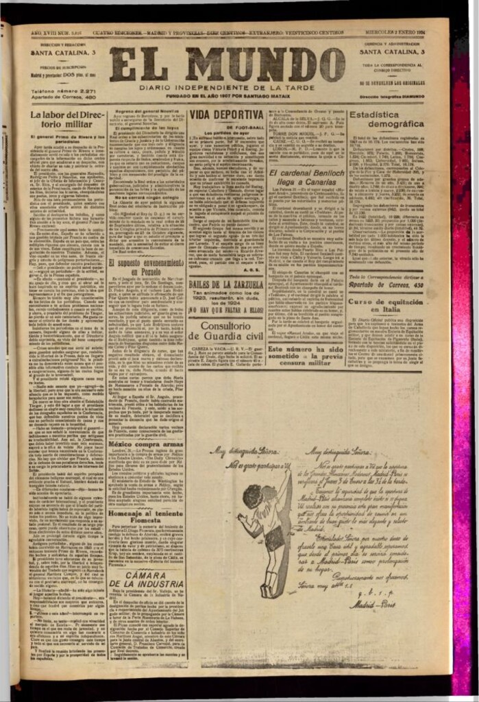 Miniatura de El Mundo del 2 de enero de 1924