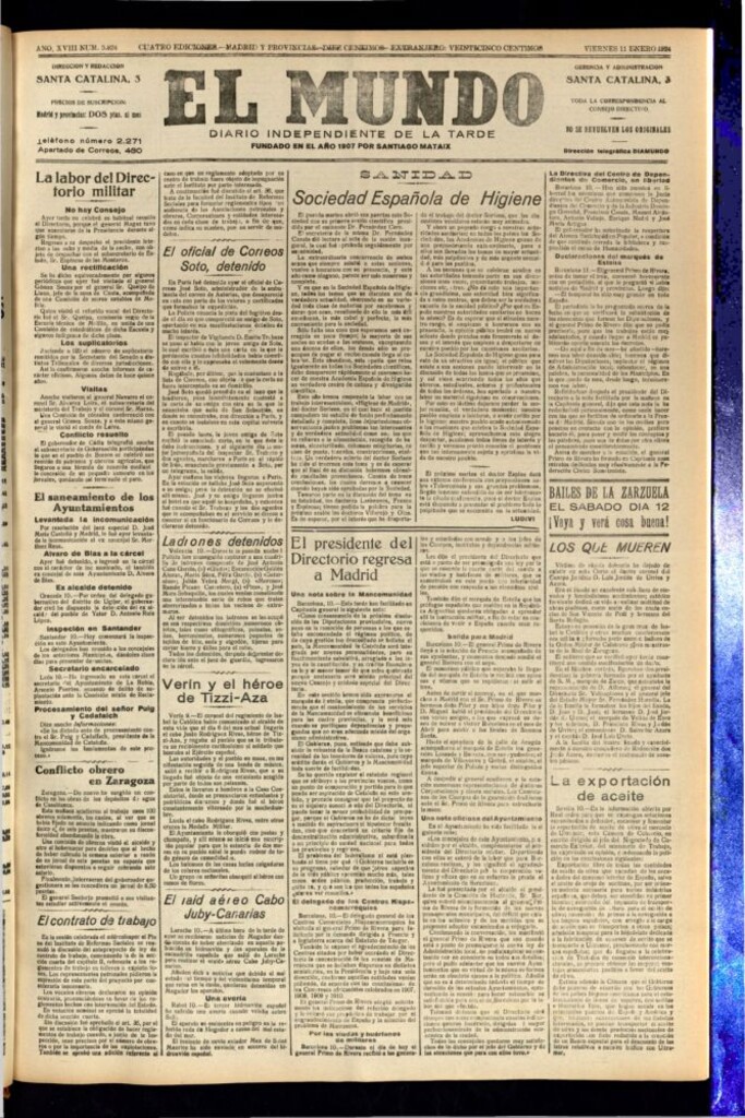 Miniatura de El Mundo del 11 de enero de 1924
