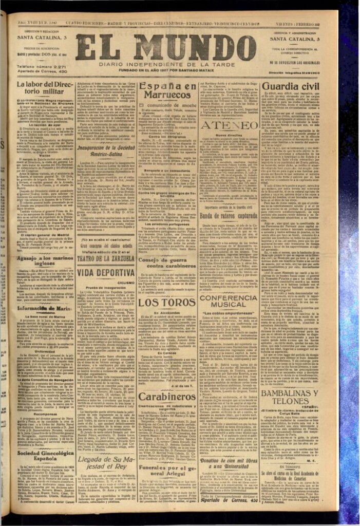 Miniatura de El Mundo del 1 de febrero de 1924