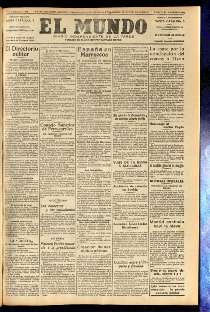 Miniatura de El Mundo del 20 de febrero de 1924