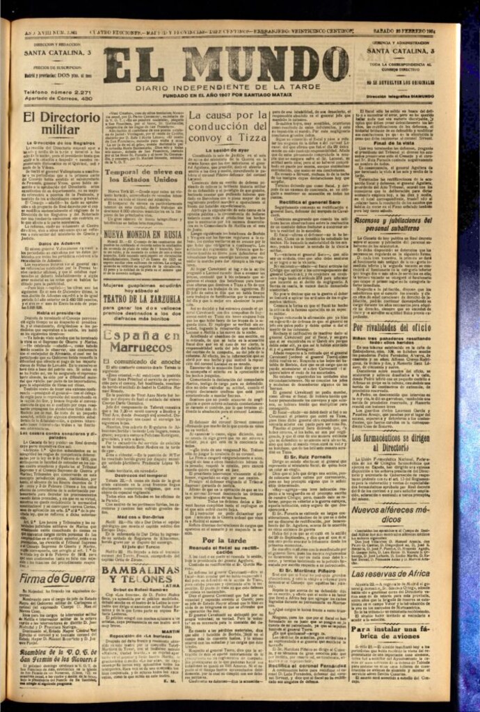 Miniatura de El Mundo del 23 de febrero de 1924