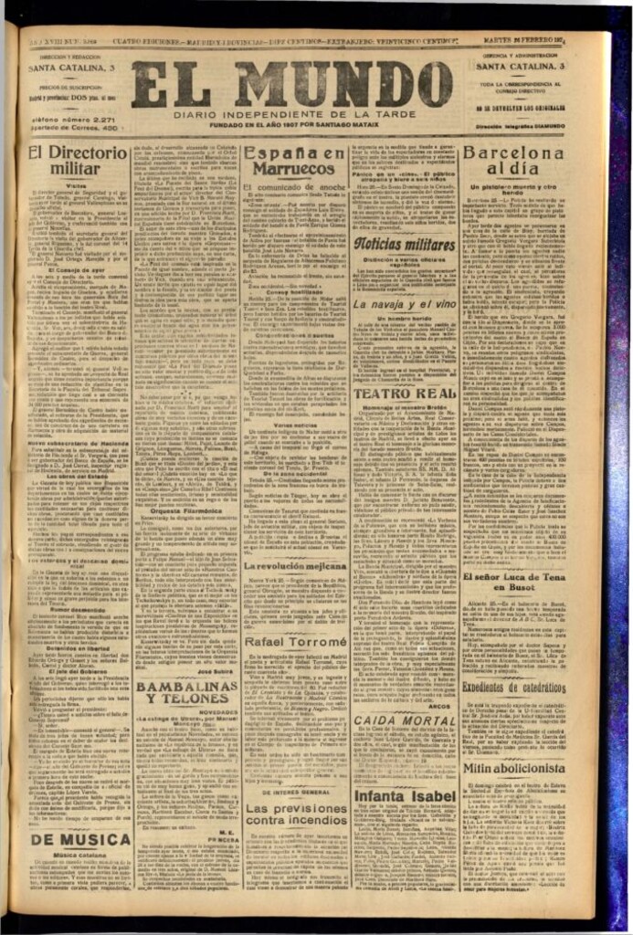 Miniatura de El Mundo del 26 de febrero de 1924