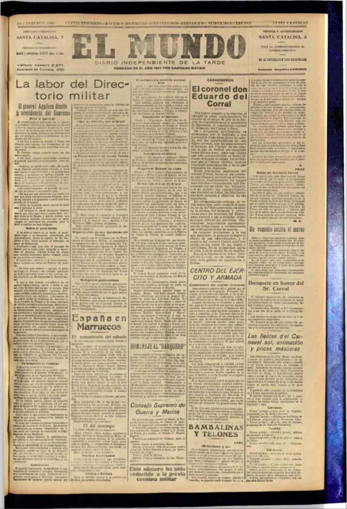 Miniatura de El Mundo del 3 de marzo de 1924