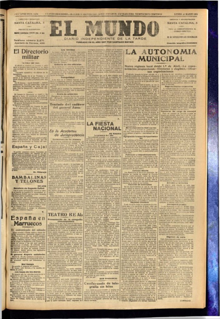 Miniatura de El Mundo del 10 de marzo de 1924