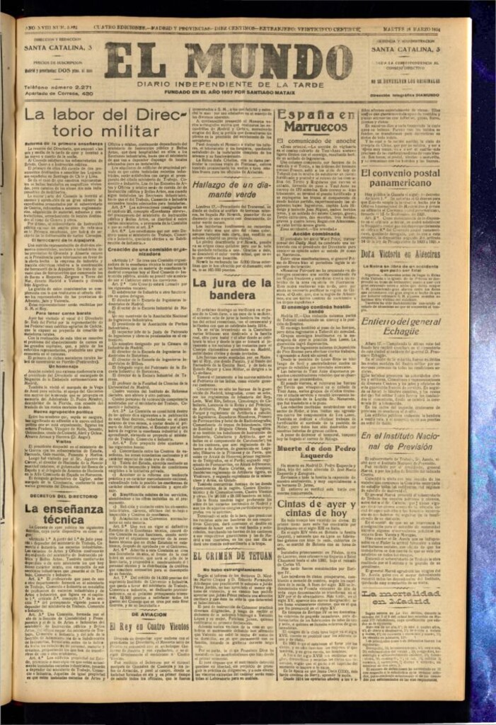 Miniatura de El Mundo del 18 de marzo de 1924