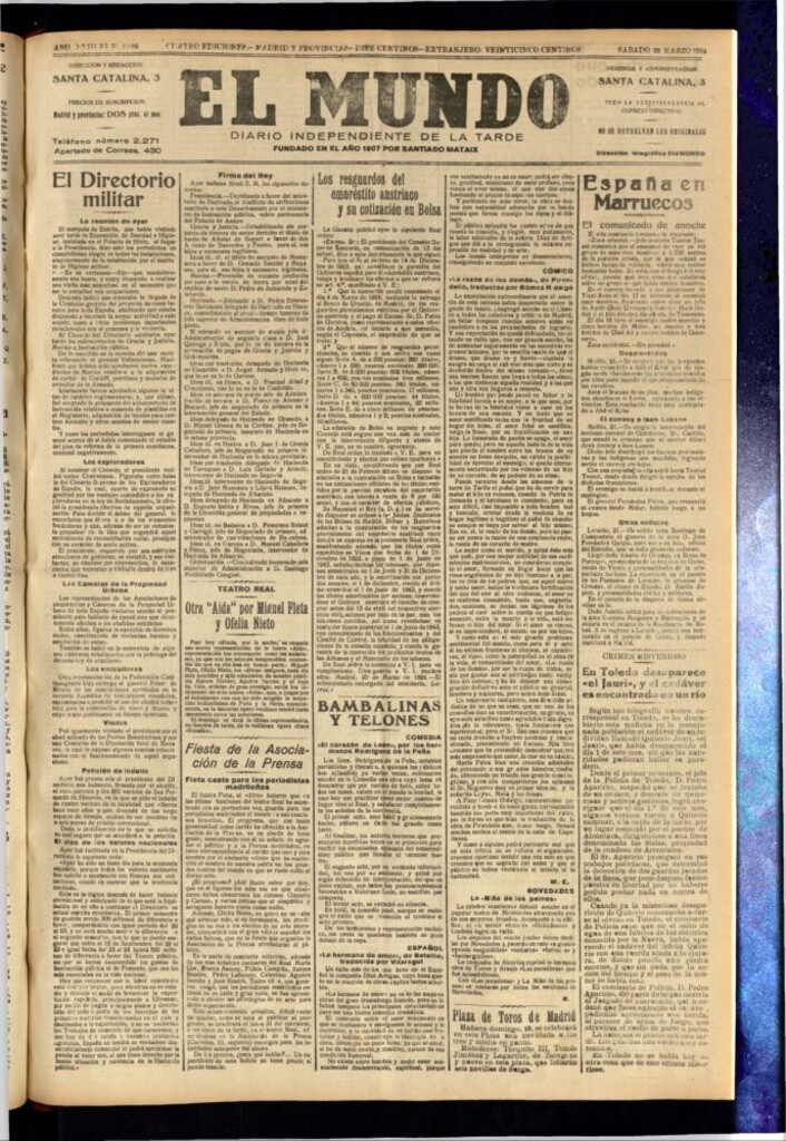Miniatura de El Mundo del 22 de marzo de 1924