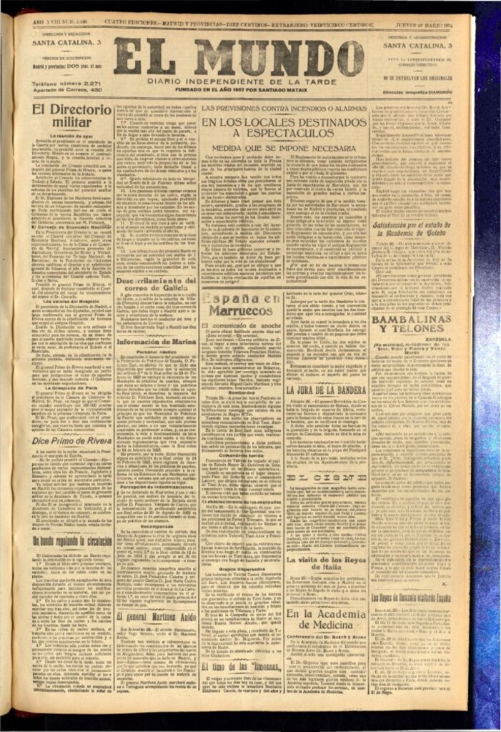 Miniatura de El Mundo del 27 de marzo de 1924