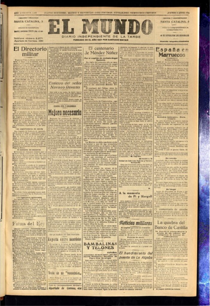 Miniatura de El Mundo del 3 de abril de 1924