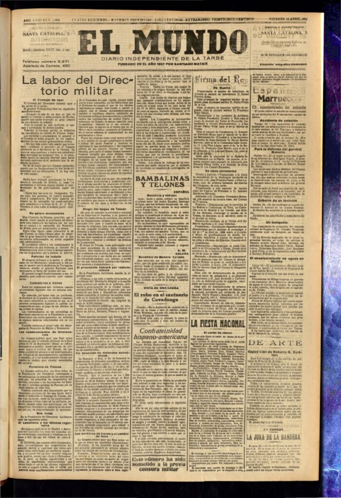 Miniatura de El Mundo del 11 de abril de 1924
