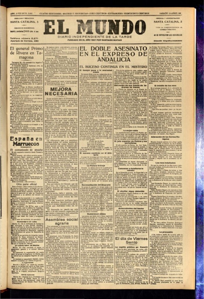 Miniatura de El Mundo del 19 de abril de 1924