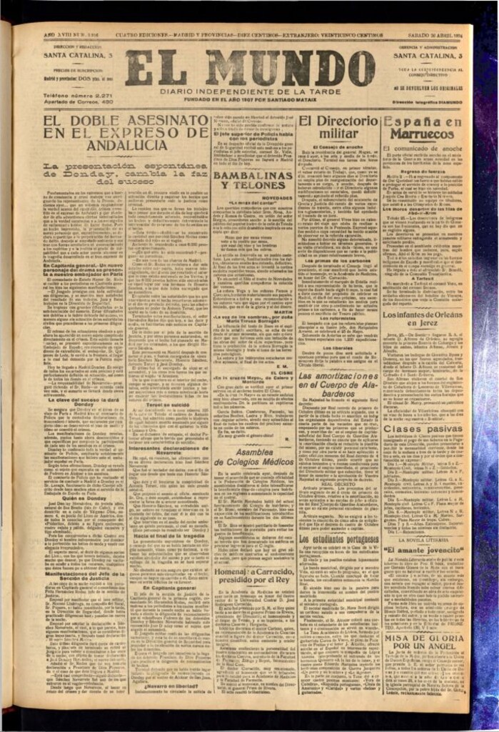 Miniatura de El Mundo del 26 de abril de 1924