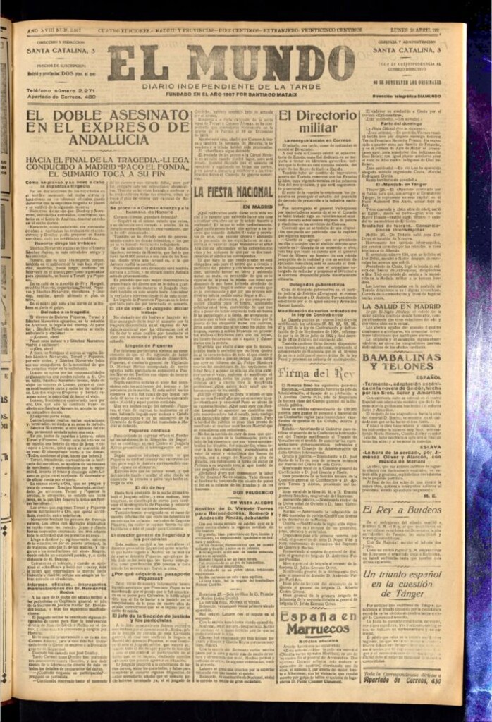 Miniatura de El Mundo del 28 de abril de 1924
