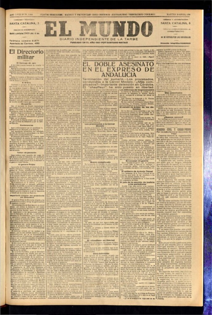 Miniatura de El Mundo del 29 de abril de 1924