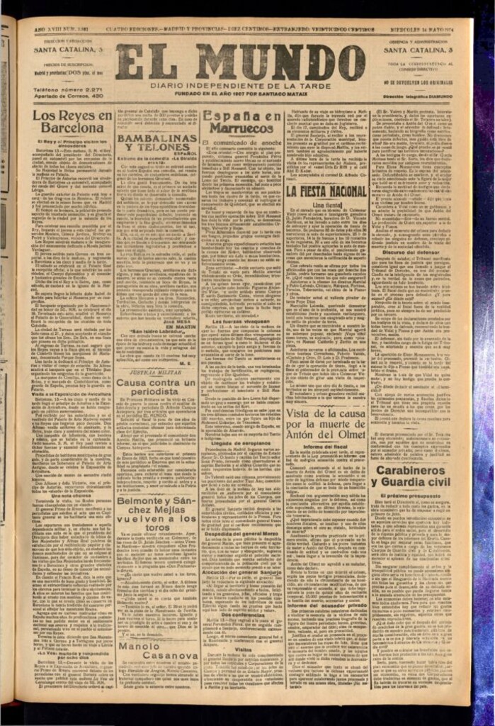 Miniatura de El Mundo del 14 de mayo de 1924