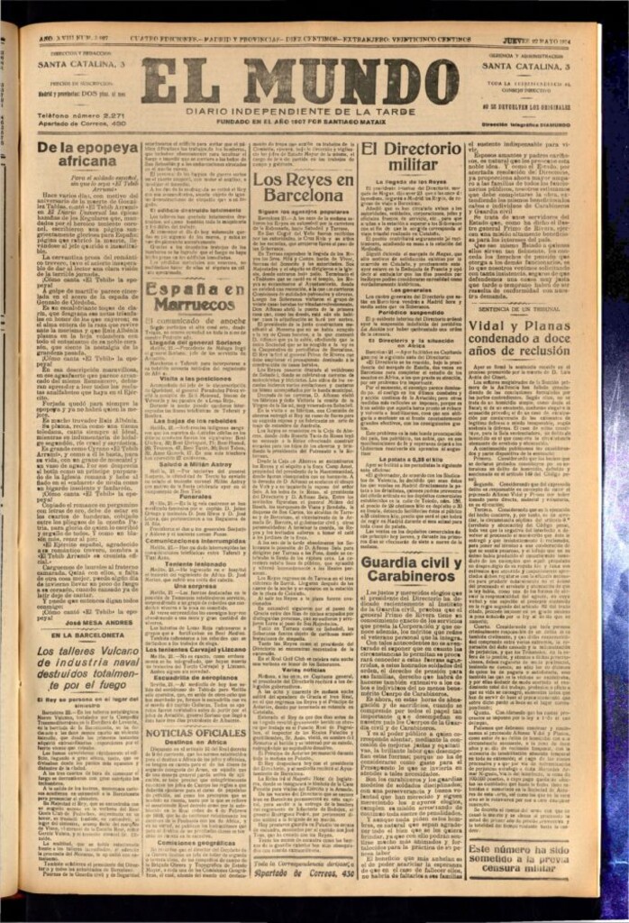 Miniatura de El Mundo del 22 de mayo de 1924