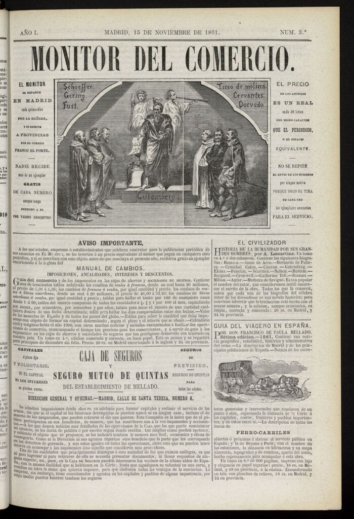 Miniatura de Monitor del Comercio del 15 de noviembre de 1861, nº 3