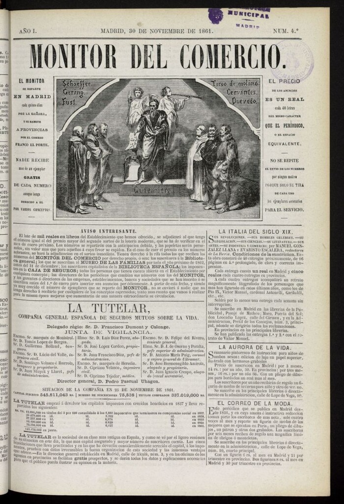 Miniatura de Monitor del Comercio del 30 de noviembre de 1861, nº 4
