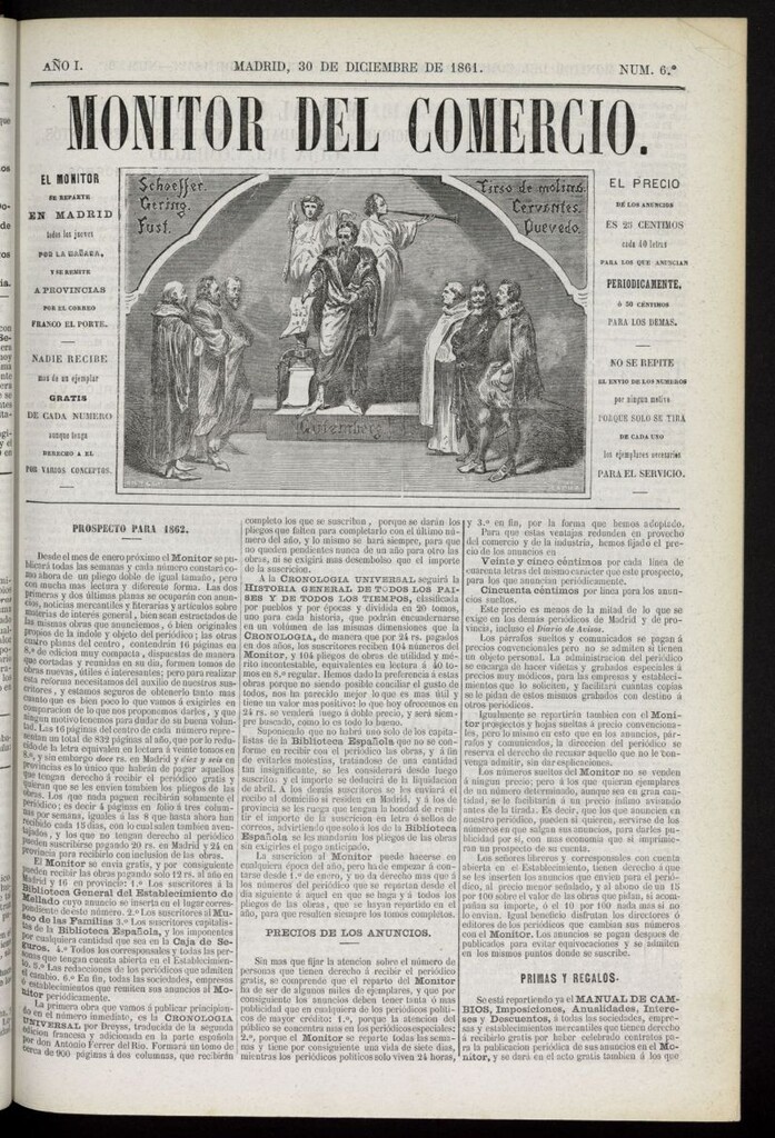 Miniatura de Monitor del Comercio del 30 de diciembre de 1861, nº 6