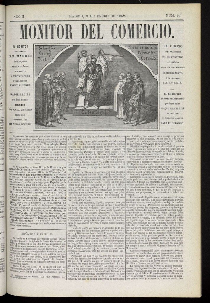 Miniatura de Monitor del Comercio del 9 de enero de 1862, nº 8
