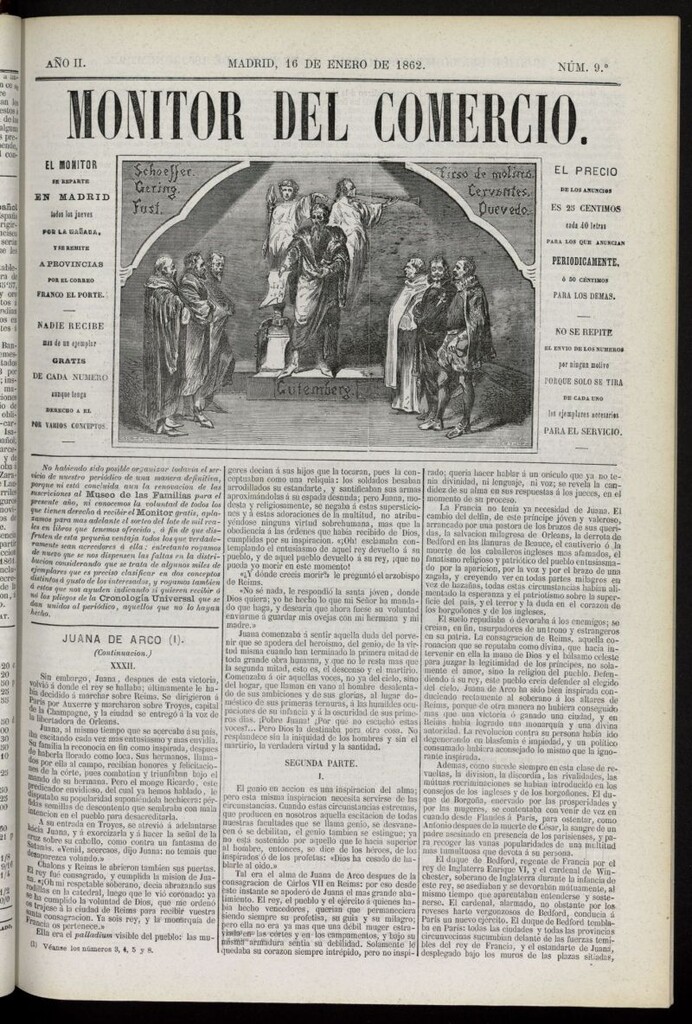 Miniatura de Monitor del Comercio del 16 de enero de 1862, nº 9