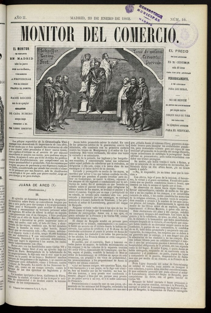 Miniatura de Monitor del Comercio del 23 de enero de 1862, nº 10