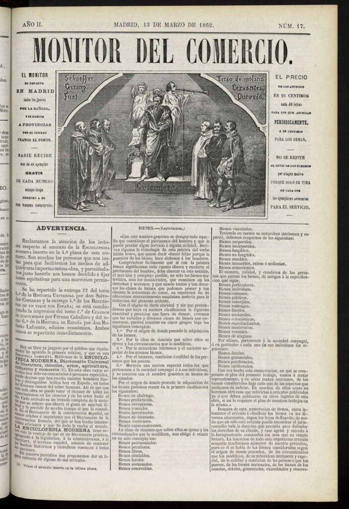 Miniatura de Monitor del Comercio del 13 de marzo de 1862, nº 17
